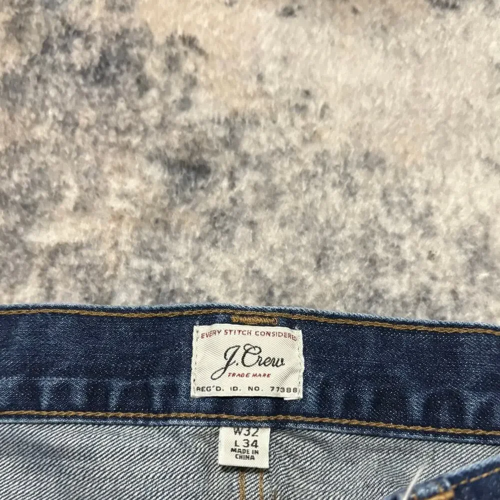 J.Crew 404 Straight Leg Jeans Mens W32 L34 Dark Wash Denim